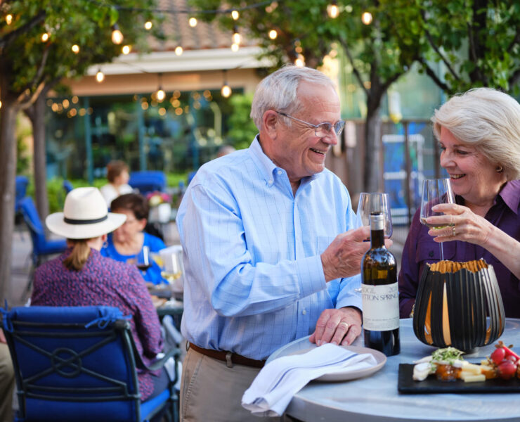 couple drinking wine